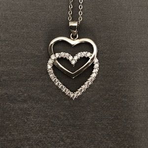 Double heart necklace